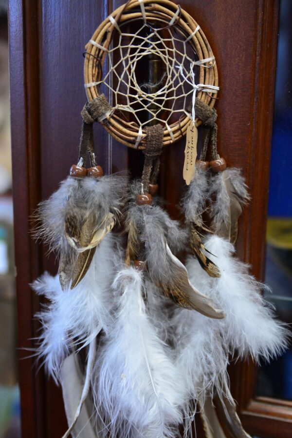 Handmade personalized dream catcher with feathers